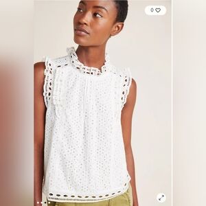 Maeve Tilly Eyelet Top Size 2